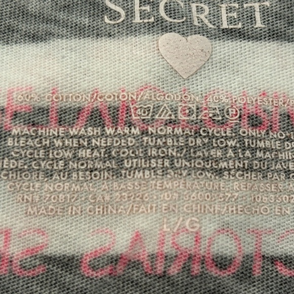 Victoria's Secret Pink and Black Striped Logo Gown - Picture 8 of 11